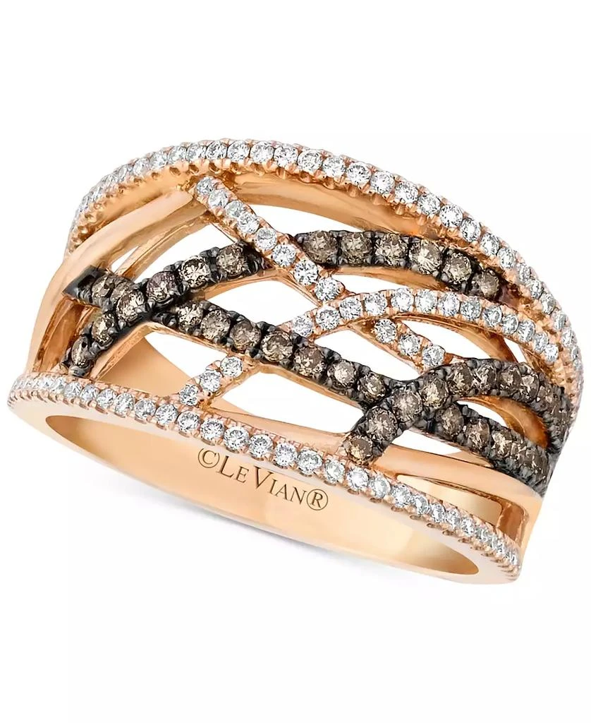 Le Vian Chocolatier® Weave-Style Ring (3/4 ct. t.w.) in 14k Rose Gold 1