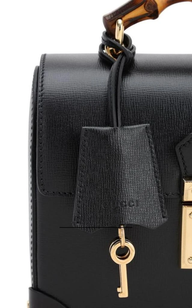Gucci Padlock Small Bamboo Black Shoulder Bag 4