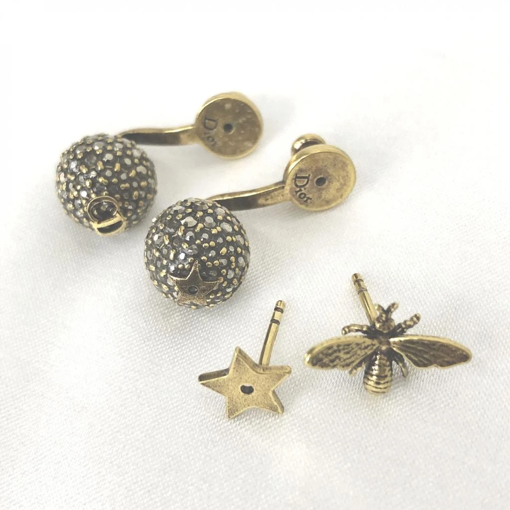 Dior Crystal Embellished Metal Bee Women
s Earrings (Pre-Owned)