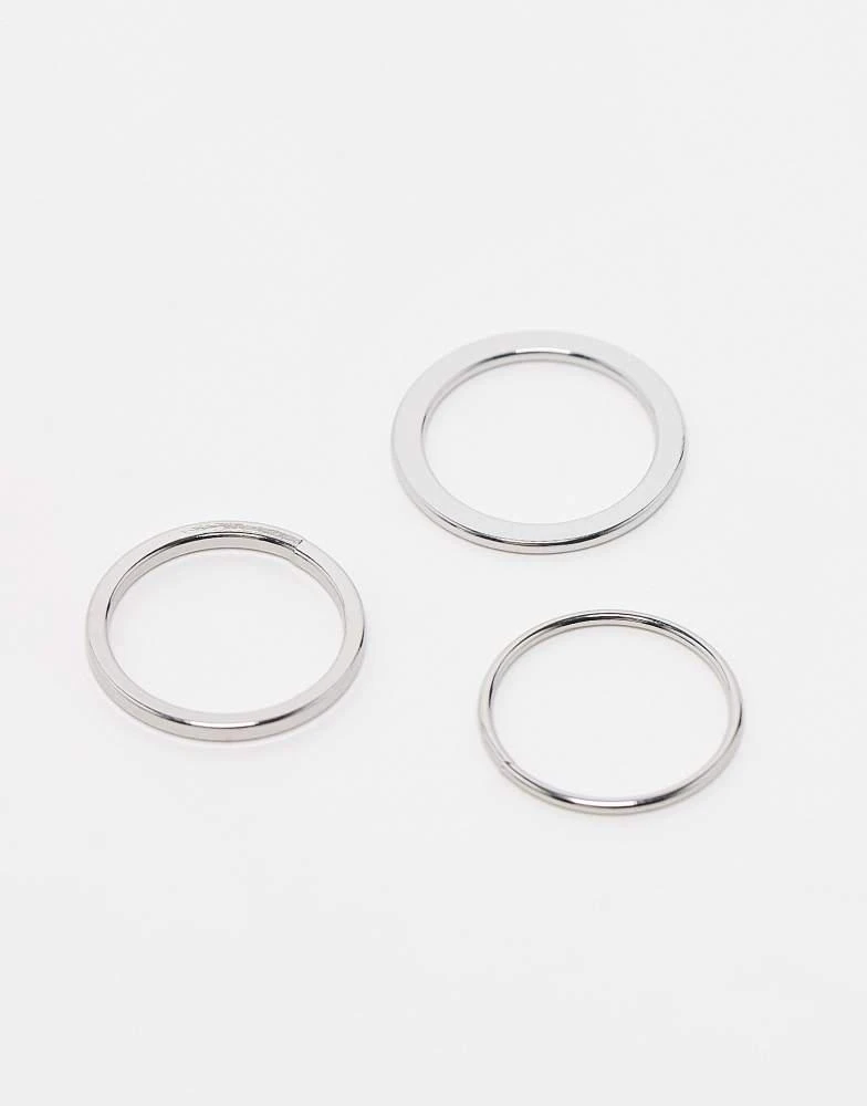 Weekday Weekday rings 3-pack in silver 3