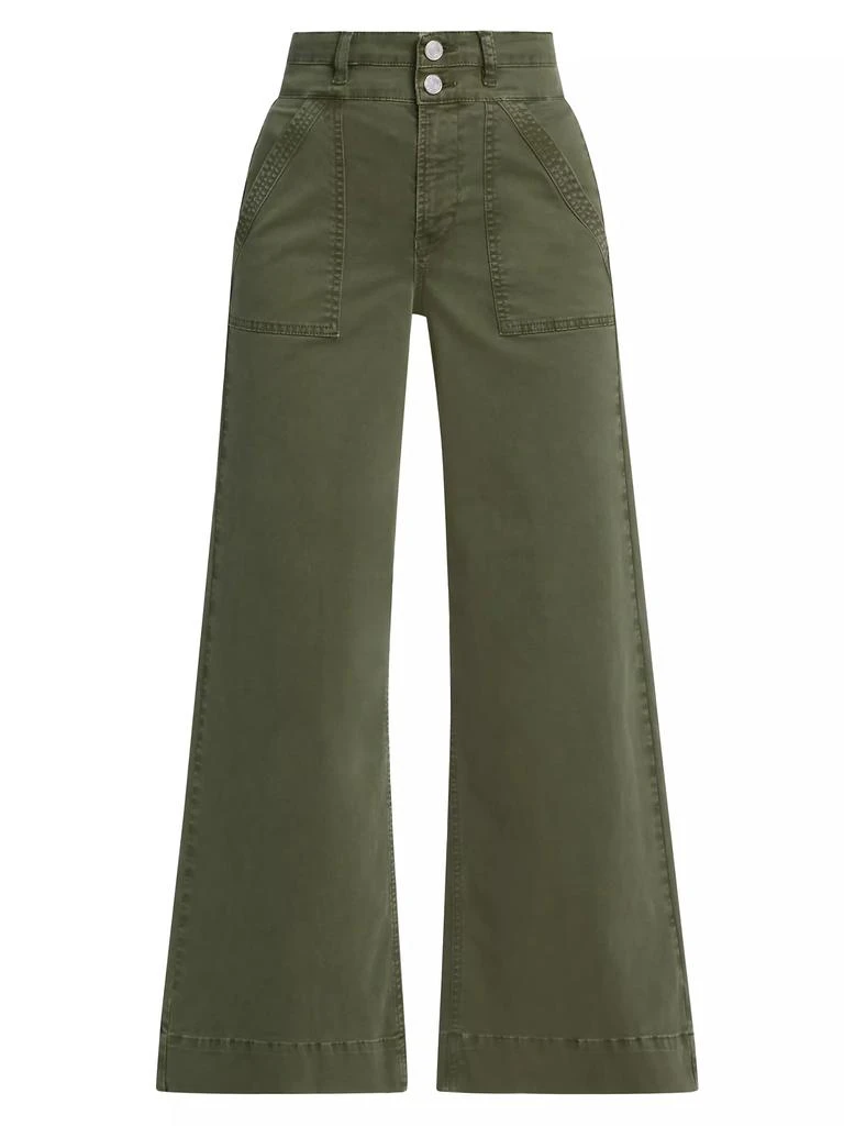 FRAME High-Rise Double Waistband Cargo Palazzo Pants 1
