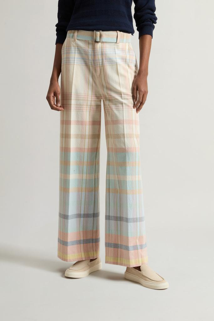 Woolrich Cotton-Blend Pants with Belt - Women - Multicolor