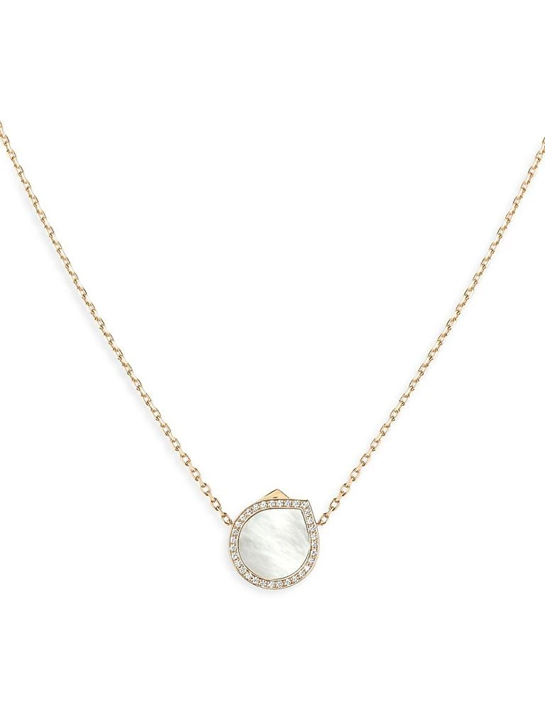 Repossi Antifer 18K Rose Gold, Mother-Of-Pearl & 0.18 TCW Diamond Pendant Necklace 1