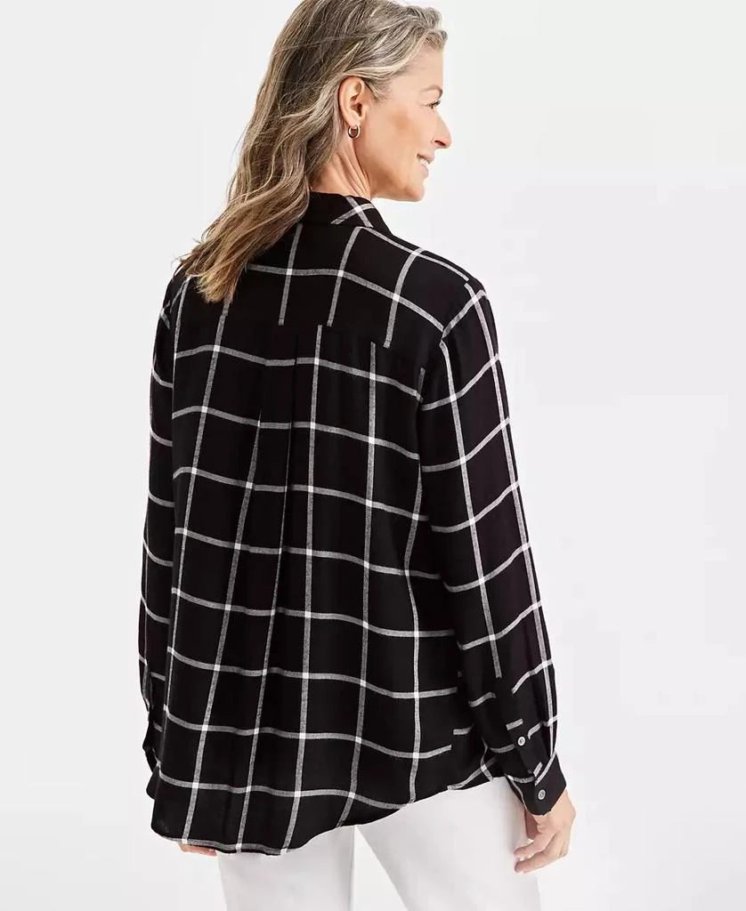 Style & Co Women's Plaid Button-Front Perfect Shirt, Created for Macy's 2