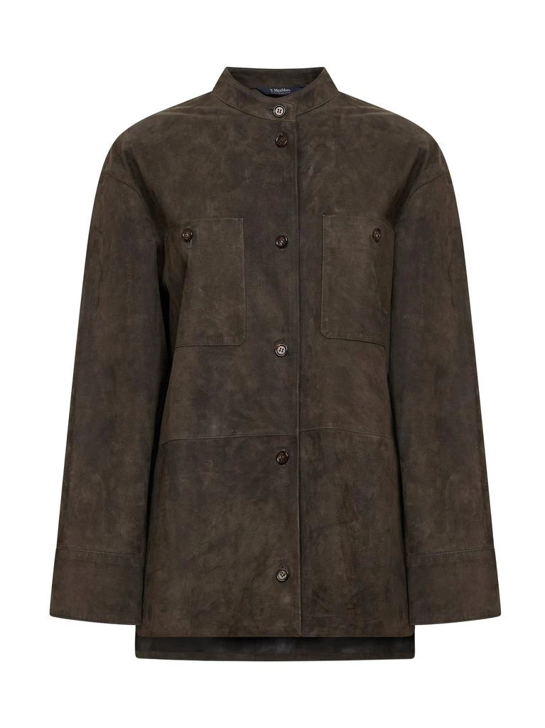 MAX MARA S MAX MARA S | Green suede leather SMMELODIA midi jacket | Women | 40