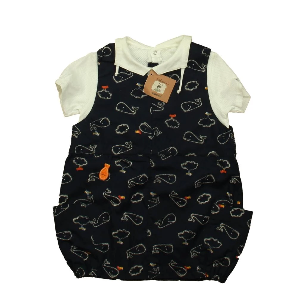 Catimini Boys Navy Whales Romper 1