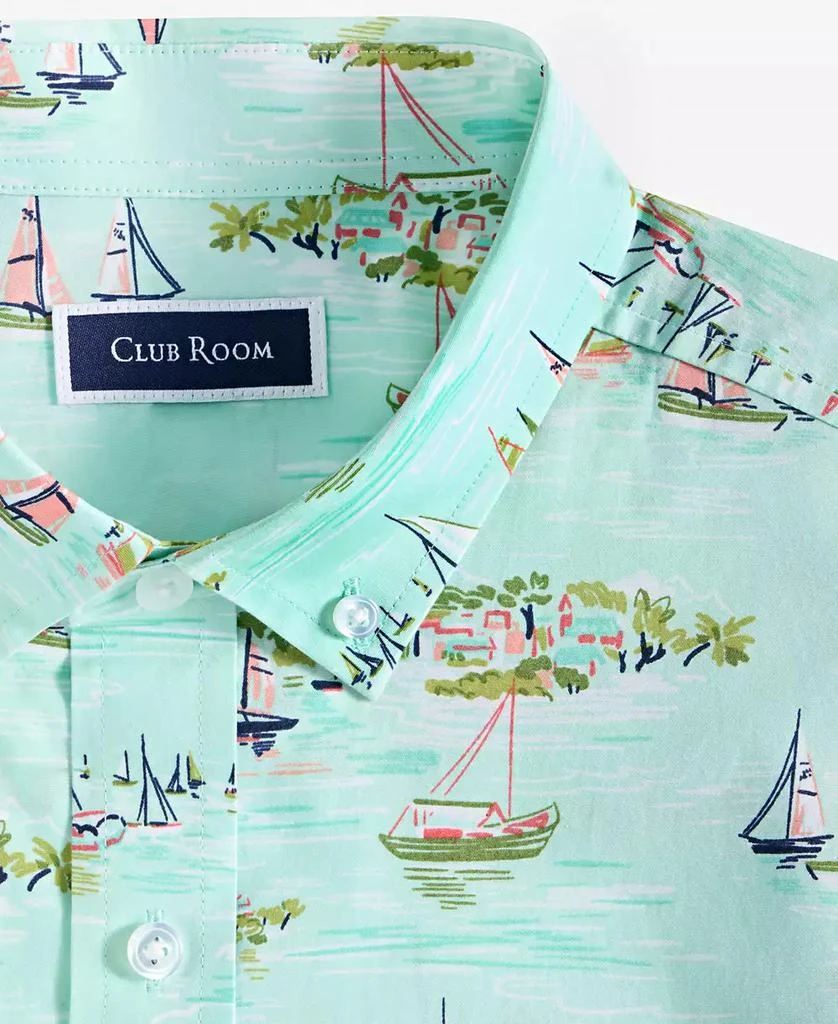Club Room Men's Short Sleeve Sailboat Scene Print Button-Down Shirt, Exclusively at Macy's 2