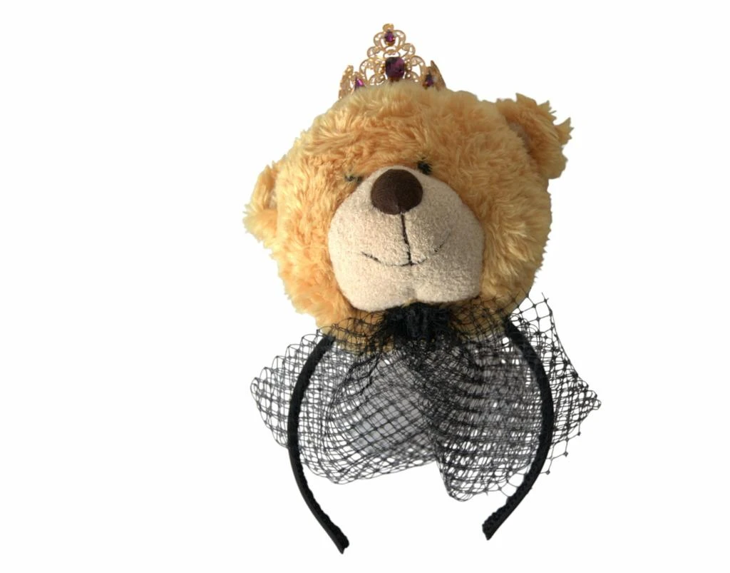 Dolce 
Gabbana Teddy Bear gold Crystal Crown Hair Band Women
s Diadem