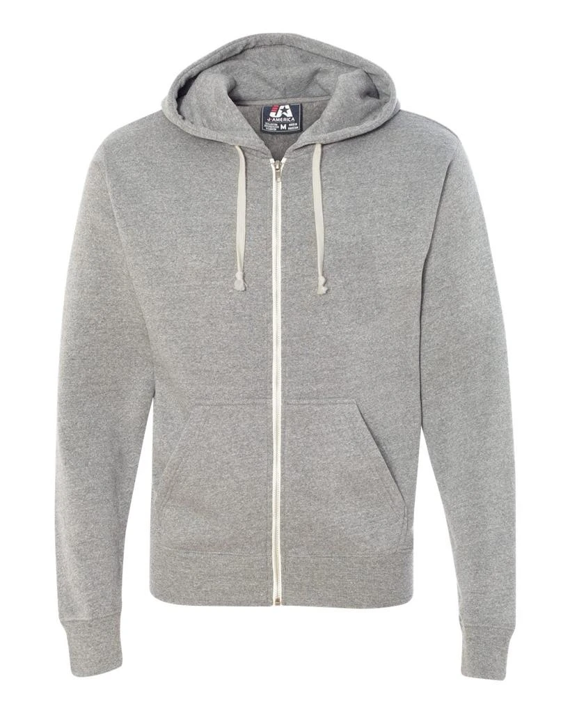 J America Triblend Full-Zip Hooded Sweatshirt 8