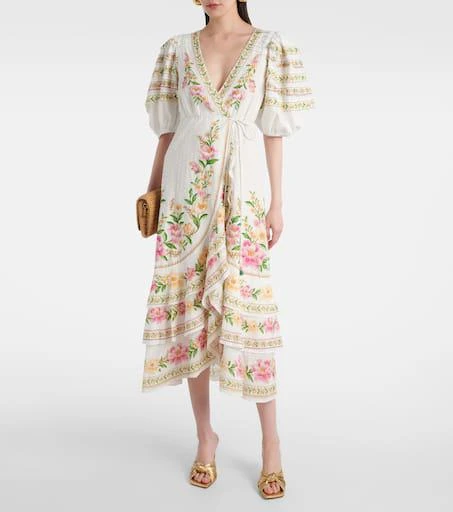 Farm Rio Floral cotton wrap dress 2