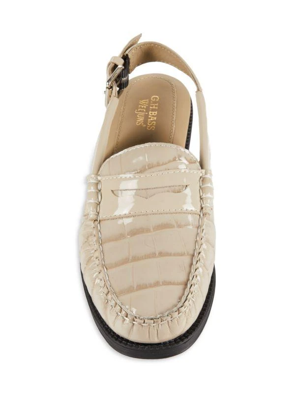 G.H. Bass Whitney Patent Leather Slingback Penny Loafers 5