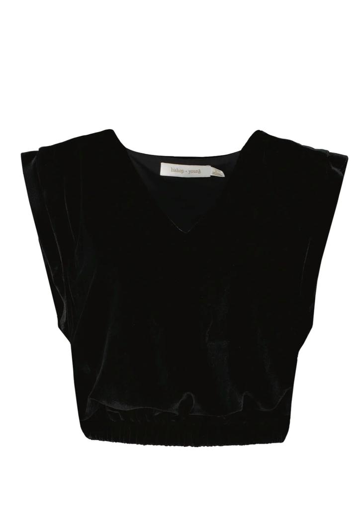 Bishop + Young Women's Simone Velvet Top In Black