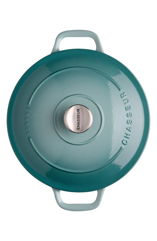 CHASSEUR French Enameled Cast Iron Round Dutch Oven - 4.2-quart - Quartz Blue. 2