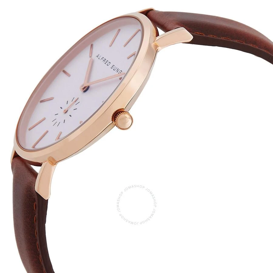 Alfred Sung Ultra Slim Quartz White Dial Watch AS7103RL-5A7 2
