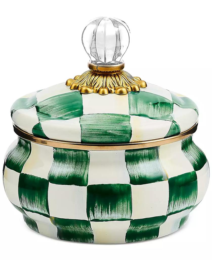 MacKenzie-Childs Emerald Check Squashed Pot