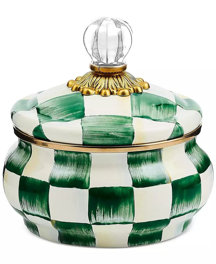 MacKenzie-Childs Emerald Check Squashed Pot 1