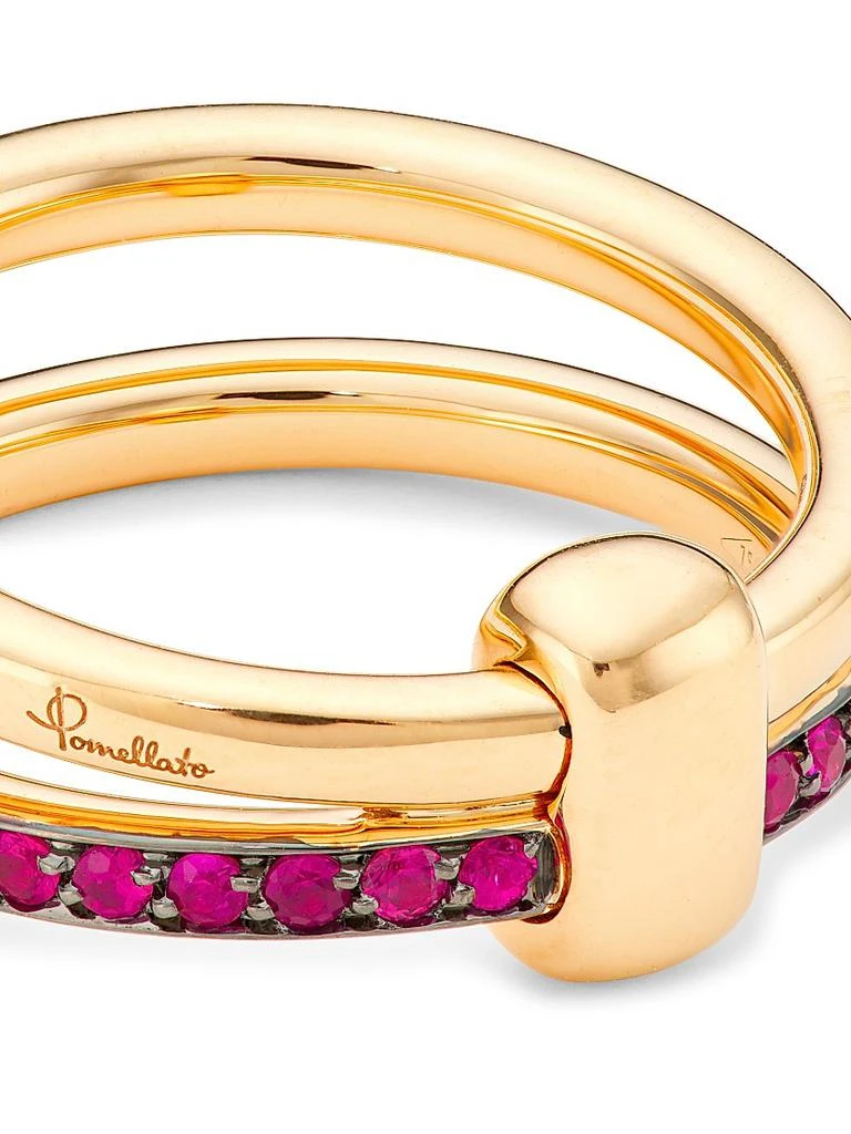 Pomellato Iconica 18K Rose Gold & Ruby Two-Row Ring 3