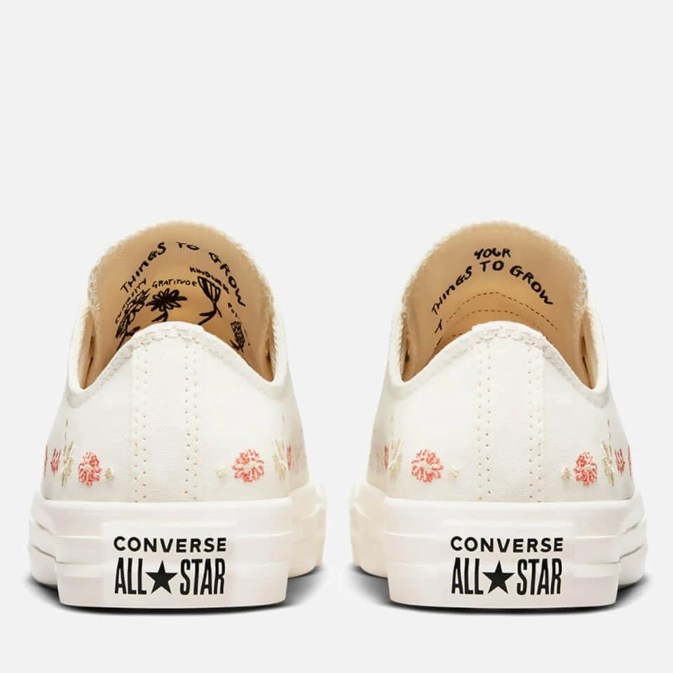 Converse CONVERSE WOMEN'S CHUCK TAYLOR ALL STAR THINGS TO GROW OX TRAINERS - EGRET/MULTI/BLACK 4