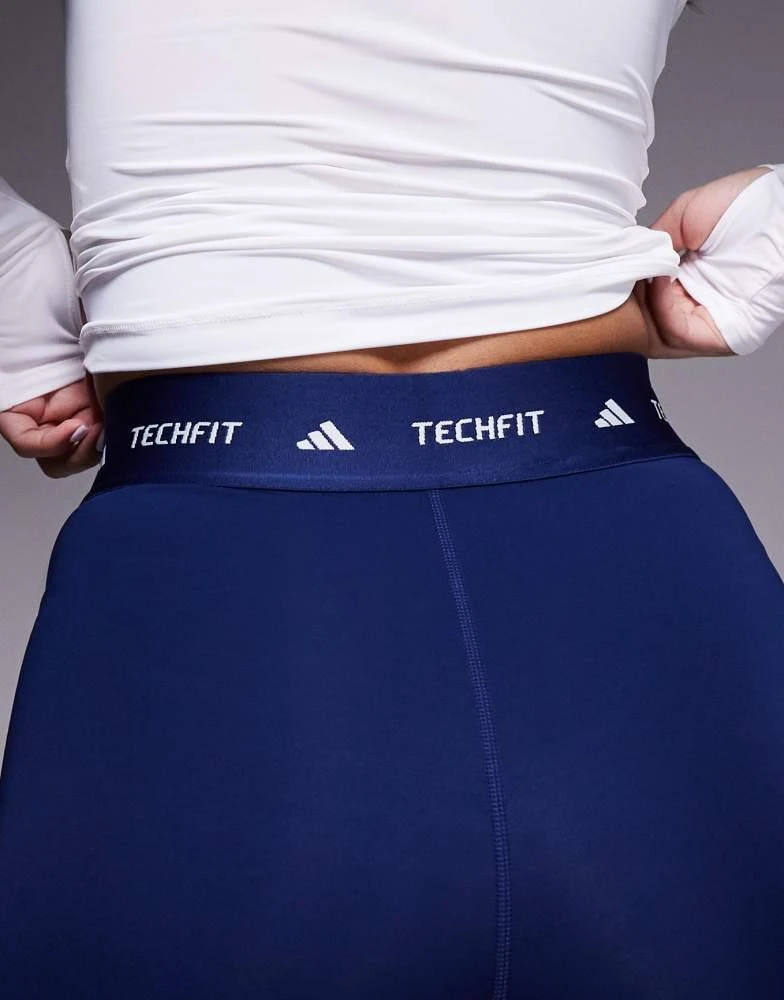 Adidas adidas Training TechFit booty shorts in navy 5
