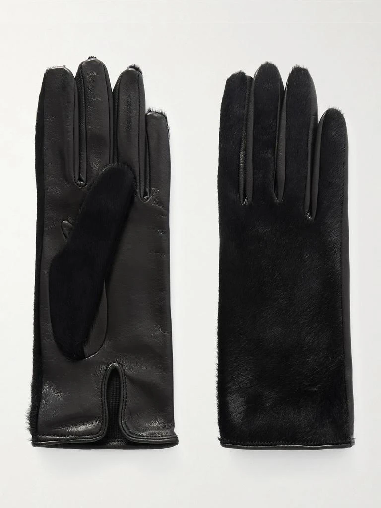 Nour Hammour Calf Hair And Leather Gloves