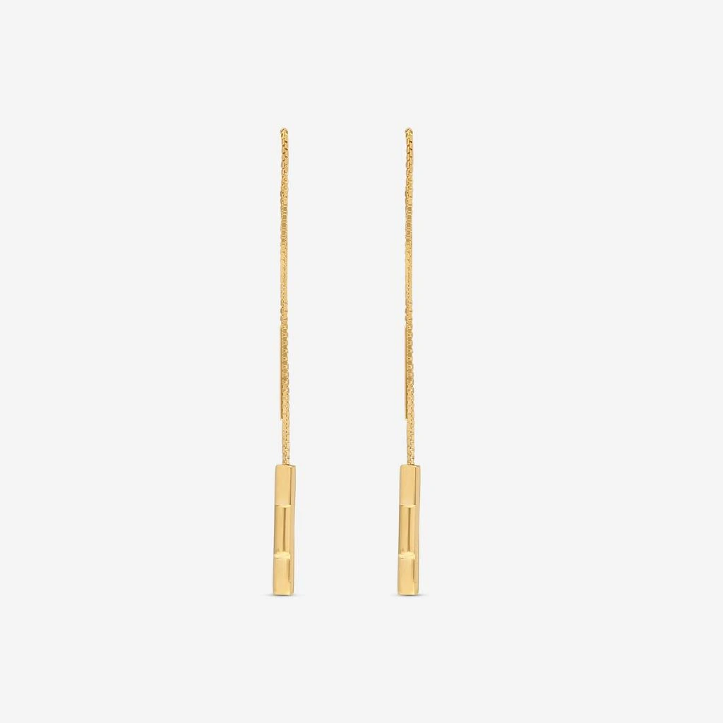 Gucci Gucci Link to Love 18K Yellow Gold Chain Bar Drop Earrings YBD66211500100U-copy