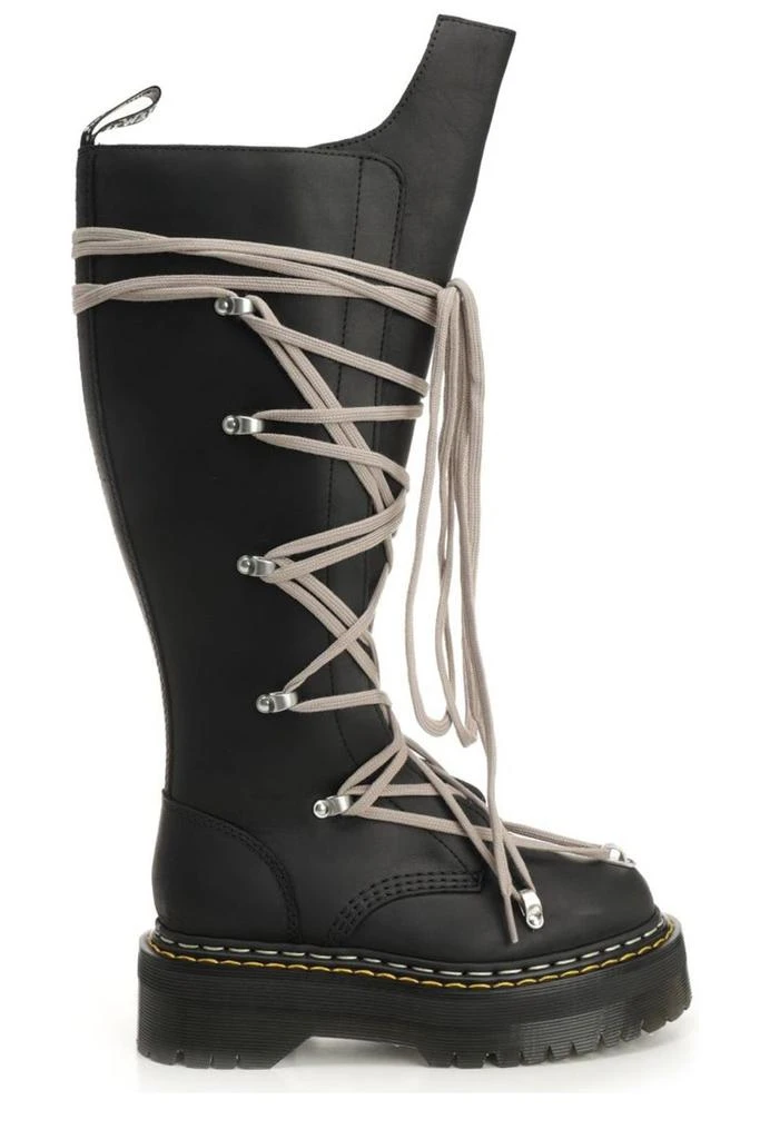 Rick Owens Rick Owens Round Toe Lace-Up Boots
