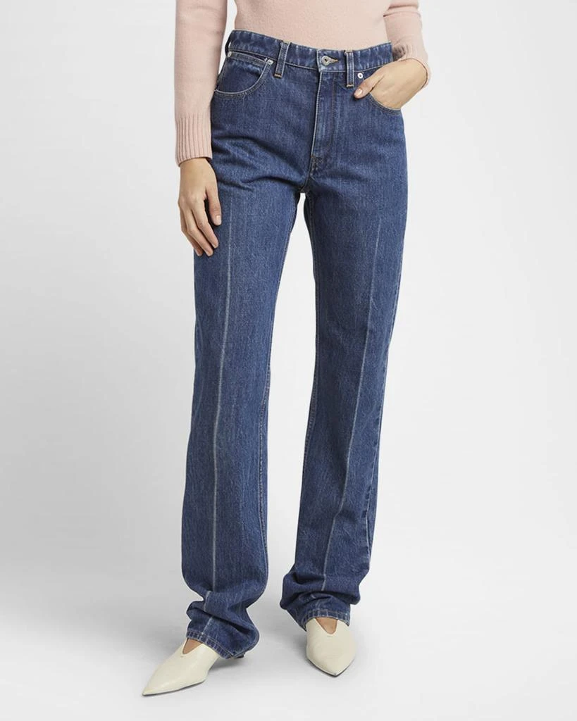 Jil Sander High-Rise Crease-Line Slim-Leg Jeans 4