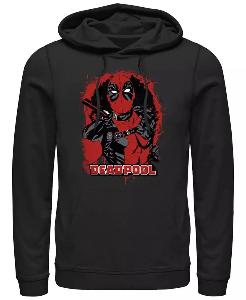 FIFTH SUN Men's Painted Deadpool Hoodie Fleece Pullover
