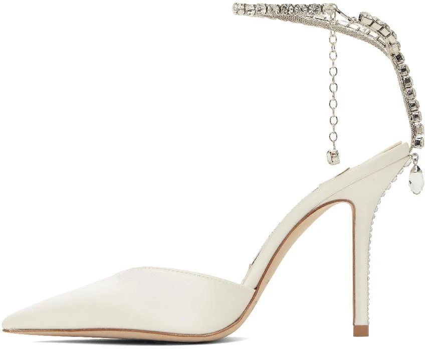 Jimmy Choo White Saeda 100 Pumps 3