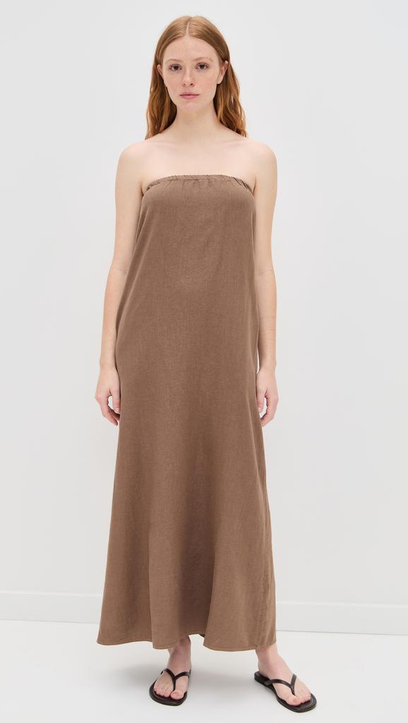 Stateside Linen Column Maxi Dress