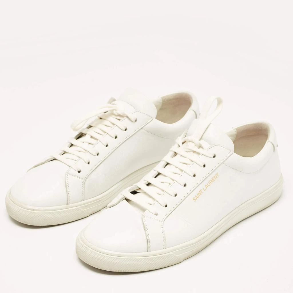 Yves Saint Laurent Saint Laurent White Leather Court Classic Sneakers Size 39 2