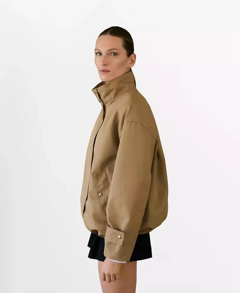 Mango Women's Gathered Hem Cotton Parka Jacket 1