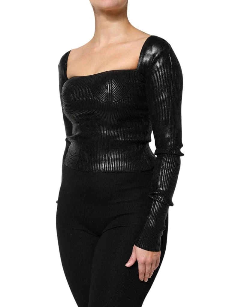 Dolce & Gabbana Viscose Long Sleeves Fitted Blouse Women's Top 2