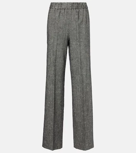 Dolce 
Gabbana High-rise wool-blend wide-leg pants 1