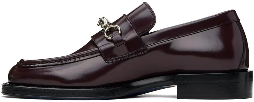 Burberry Purple Leather Barbed Loafers 3