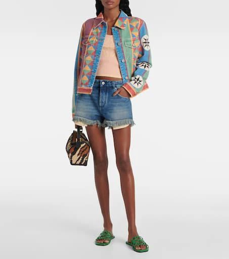 Loewe Paula's Ibiza Anagram denim shorts 2