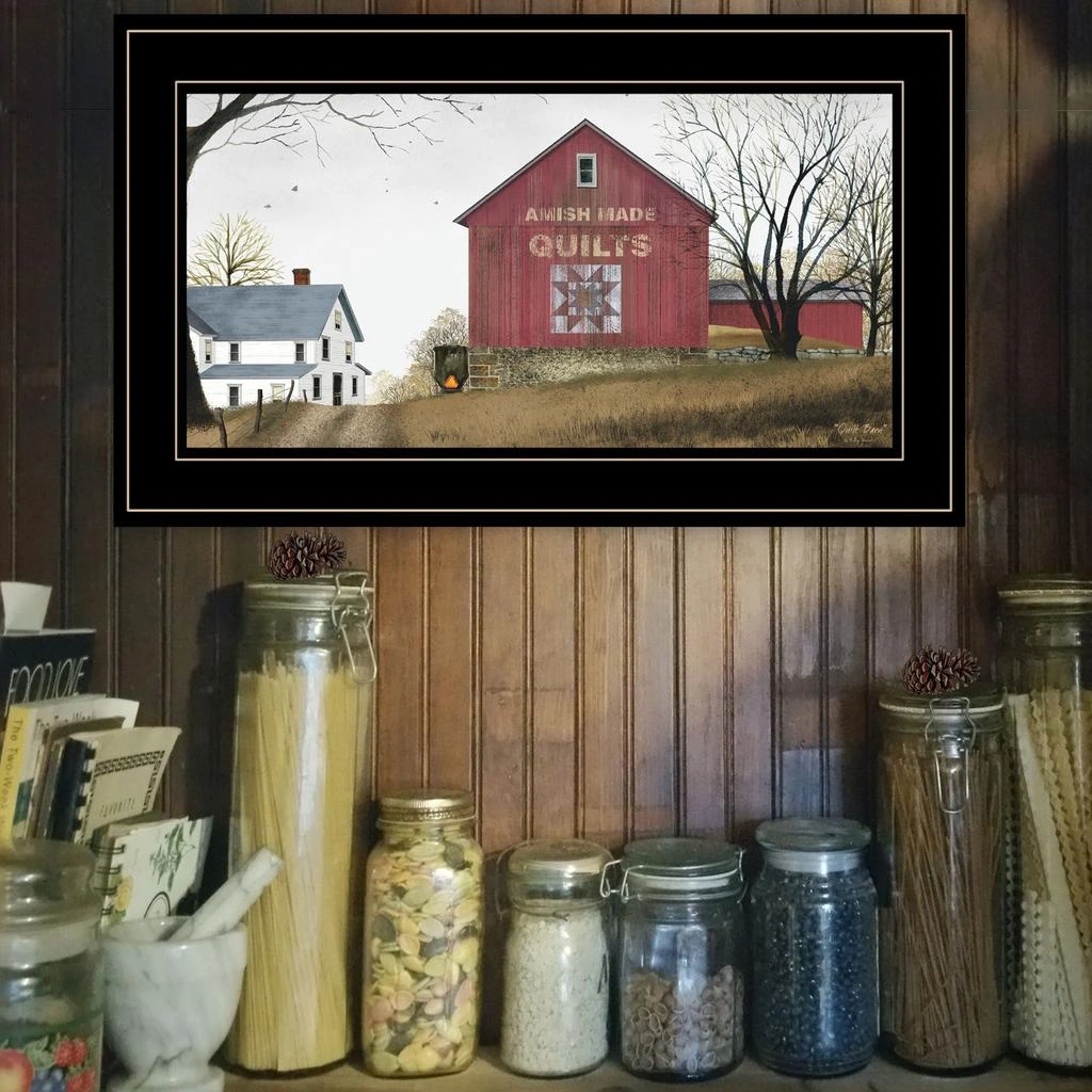 Hivvago The Quilt Barn 3 Black Framed Print Wall Art 4