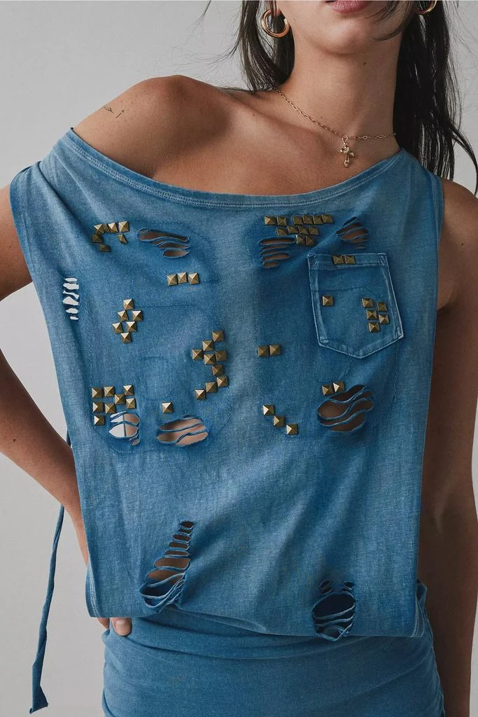 Jaded London Jaded London Route 66 Studded Backless Mini Dress 4