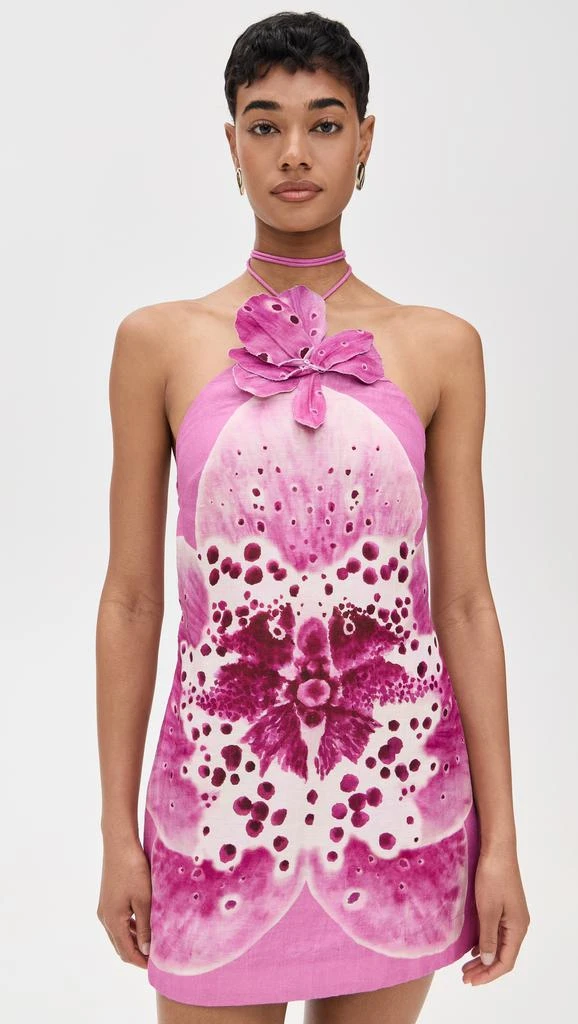 AMUR Everlee Orchid Print Mini Dress 6