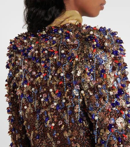 Dries Van Noten Lamé cropped jacket 6