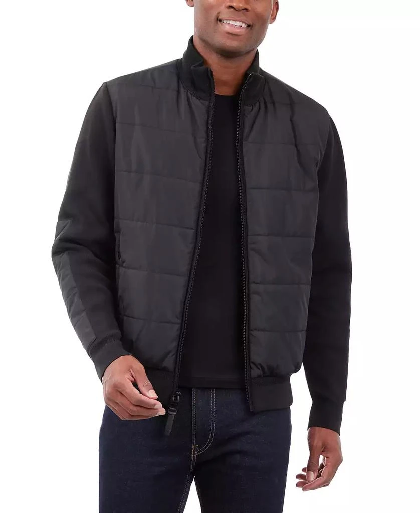 Michael Kors Men's Mixed-Media Knit-Sleeve Puffer Jacket 4