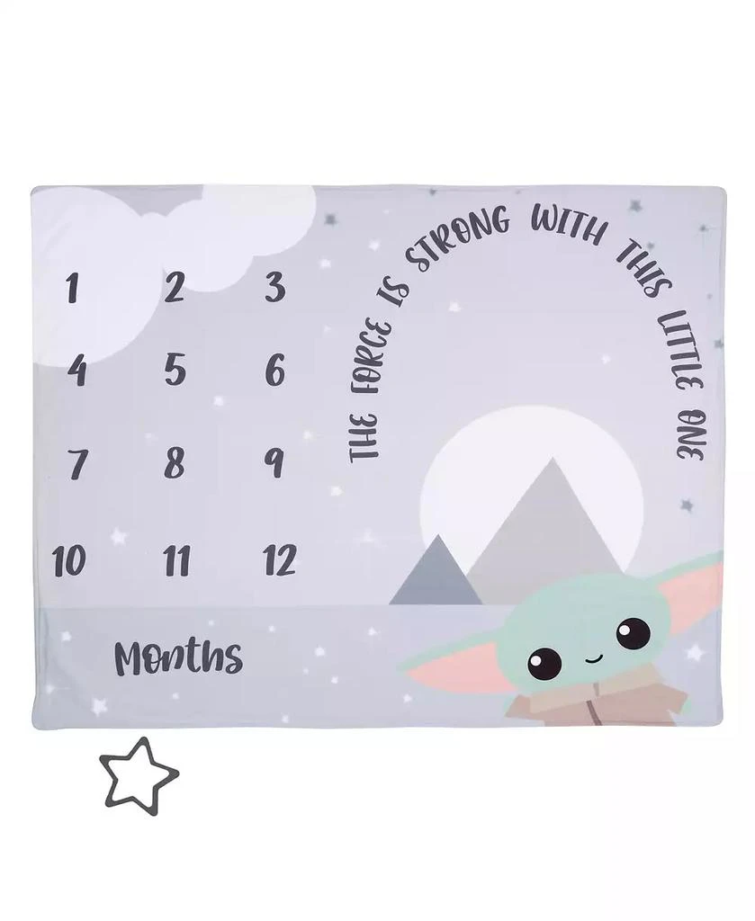 Lambs 
Ivy Baby Star Wars The Child/Grogu/Baby Yoda Fleece Milestone Blanket w/ Star 4