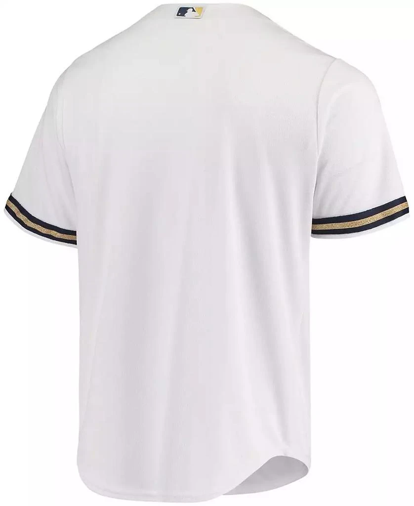 Majestic Men's White Milwaukee Brewers Team Official Jersey 3