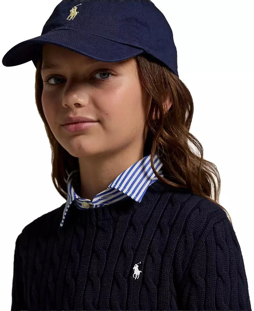 Ralph Lauren Girls 7-16 Cable-Knit Long Sleeves Sweater 7