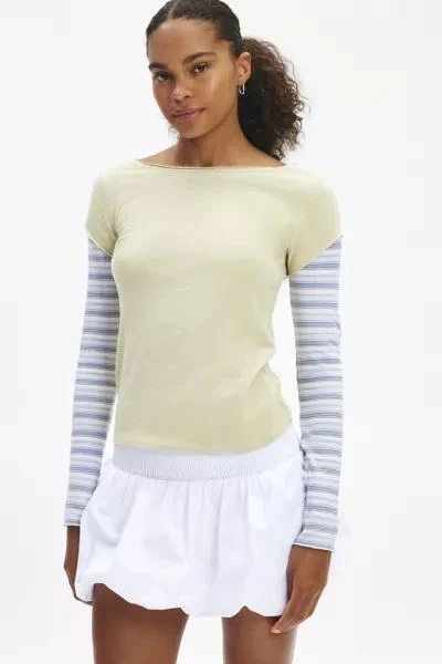 BDG BDG Sloane Layered Twofer Slim Long Sleeve Tee 1