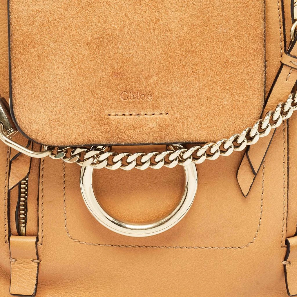 Chloé Chloe Tan Leather and Suede Mini Faye Daye Backpack 5