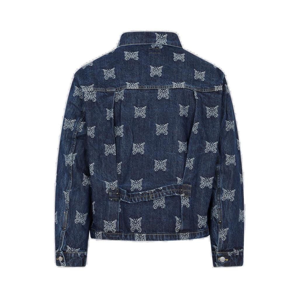 Needles Needles Butterfly Printed Denim Jacket