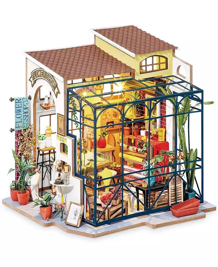 Robotime DIY Miniature Wooden Dollhouse Kit with Furniture Model Building Set
