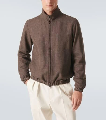 Loro Piana Loro Piana linen and wool bomber jacket 3