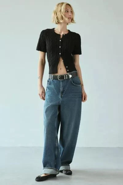 Kimchi Blue Kimchi Blue Vivian Cable Knit Short Sleeve Cardigan 3